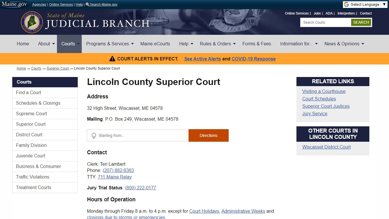 Lincoln County Superior Court: State of Maine Judicial Branch